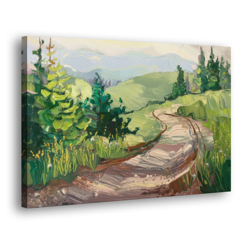 Burlington Green Mountain Trails - Canvas Wall Art - Side