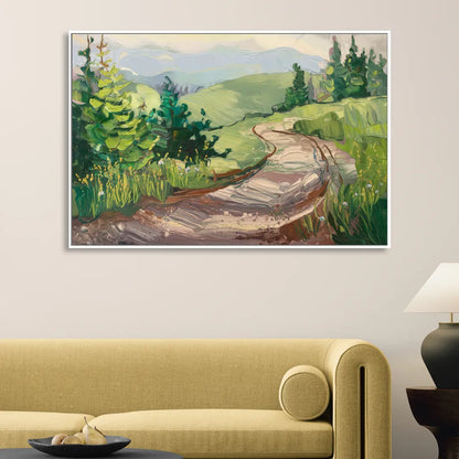 Burlington Green Mountain Trails Sitting Room - White Canvas Wall Art