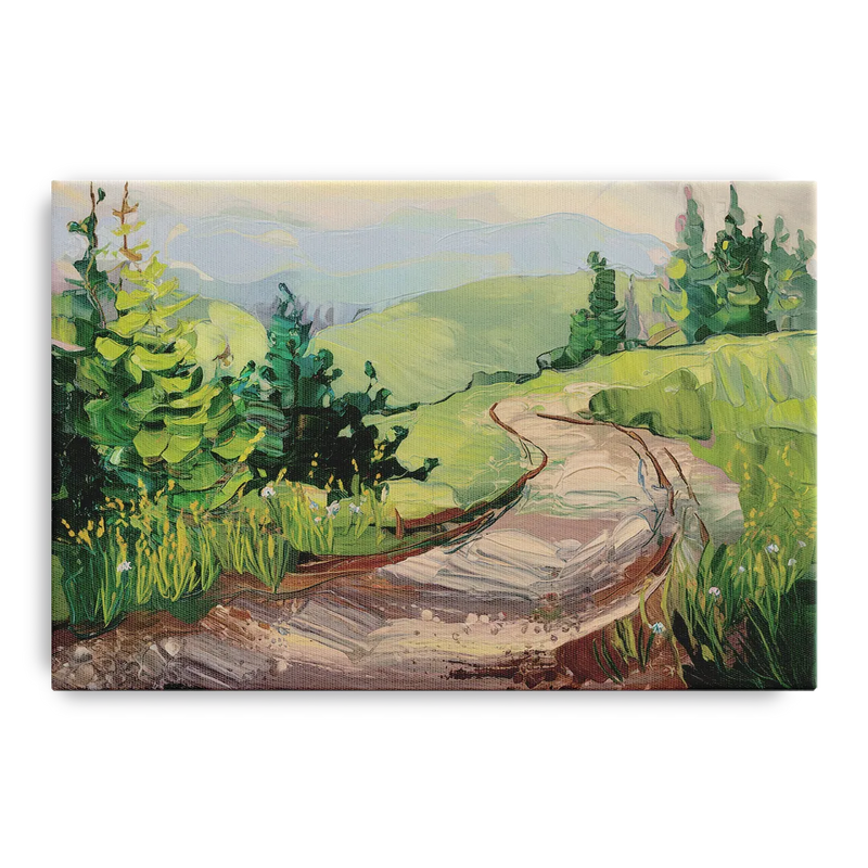 Burlington Green Mountain Trails Front - Canvas Wall Art