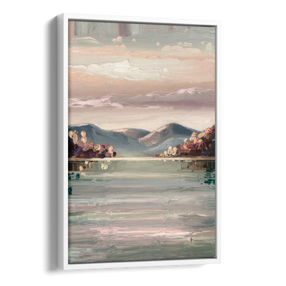 Burlington Lake Champlain Serenity Side - White Canvas Wall Art