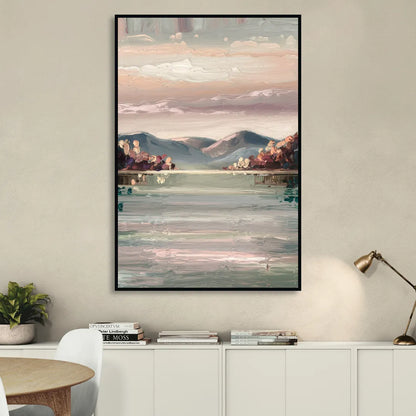 Burlington Lake Champlain Serenity Living Room - Black Canvas Wall Art