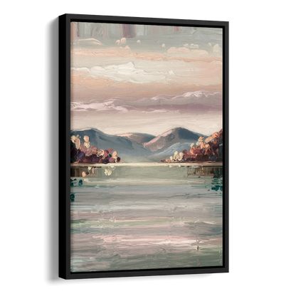 Burlington Lake Champlain Serenity Side - Black Canvas Wall Art