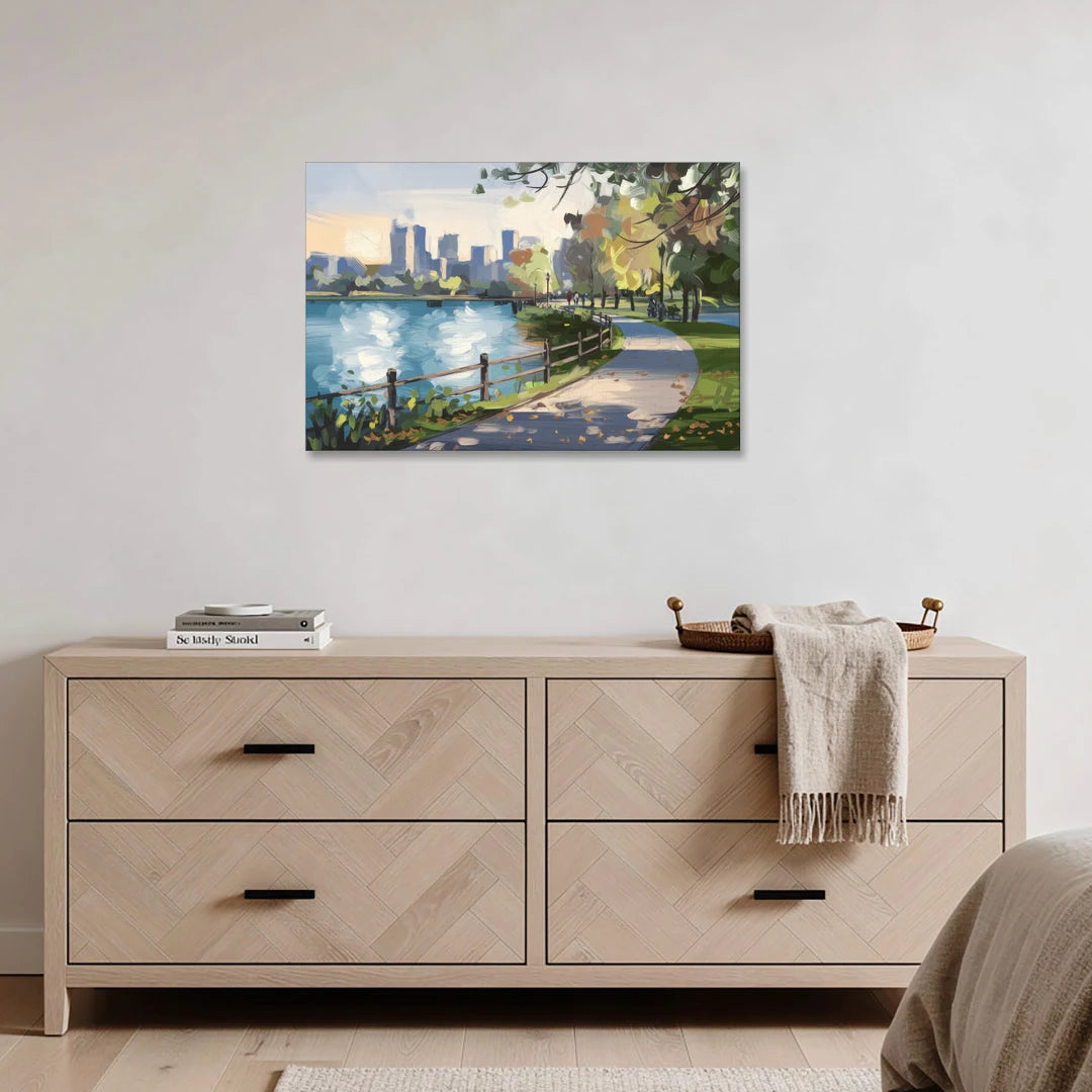 Burlington Lakefront Pathways - Canvas Wall Art - Coffee Table - 36x24