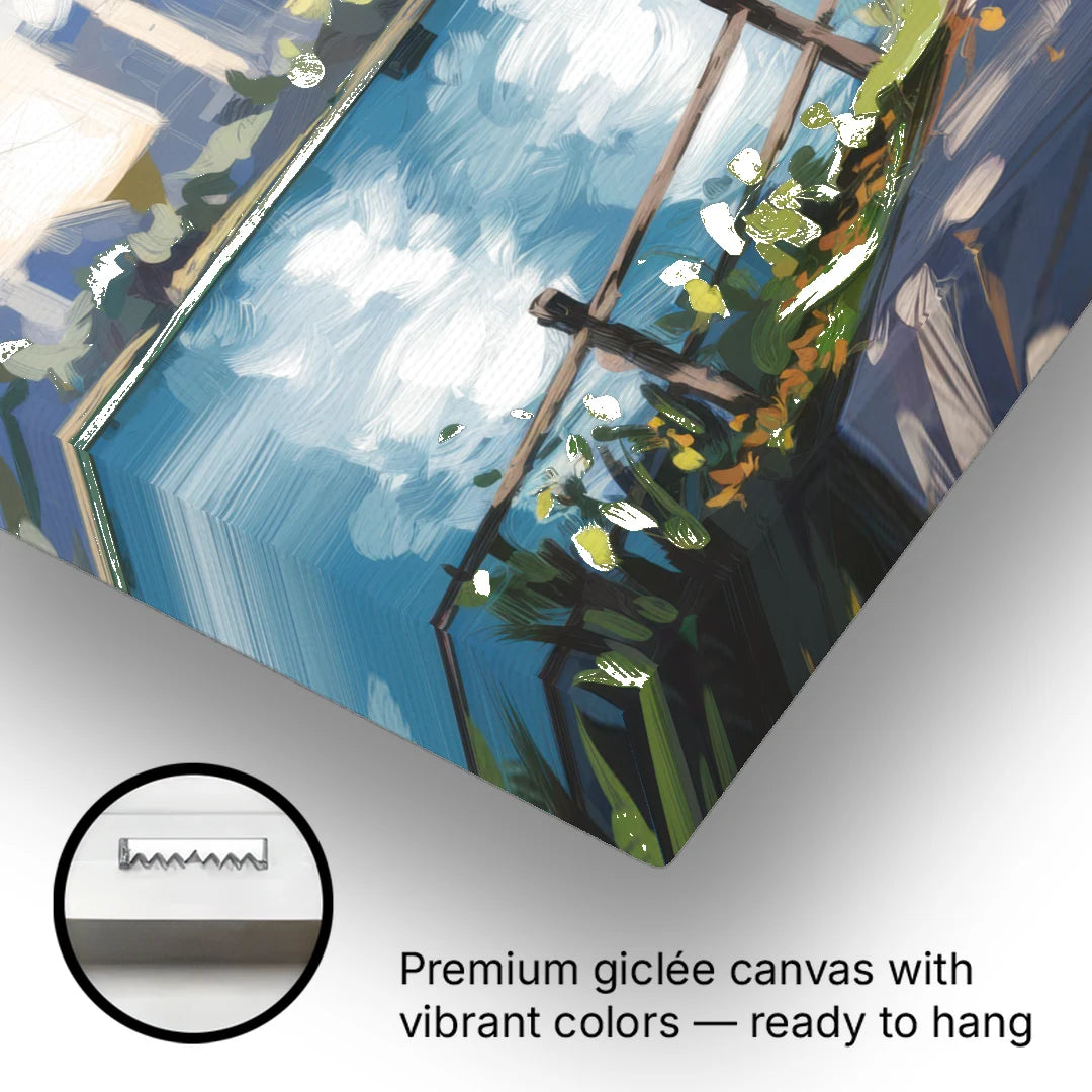 Burlington Lakefront Pathways - Canvas Wall Art - Gallery Wrap Corner