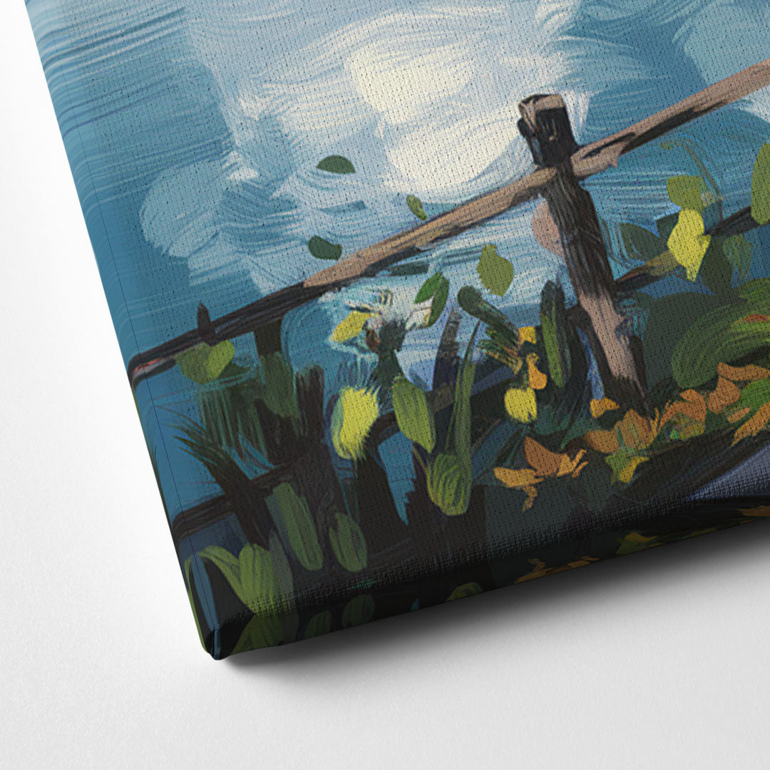 Burlington Lakefront Pathways Canvas Close Up