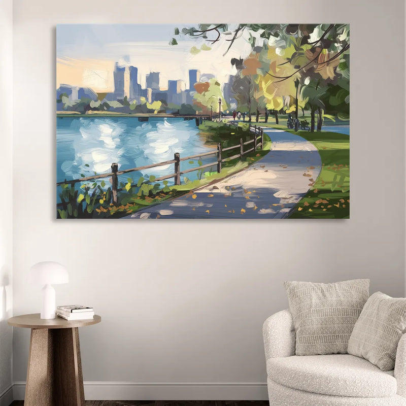 Burlington Lakefront Pathways Sitting Room - Canvas Wall Art