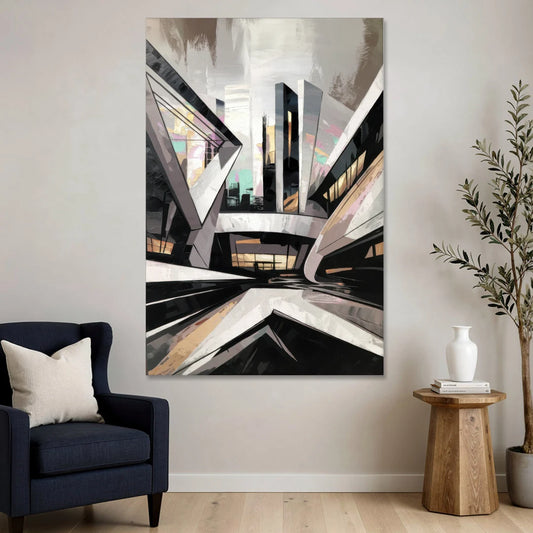 Burlington Modern Architecture - Canvas Wall Art - Sofa - 40x60
