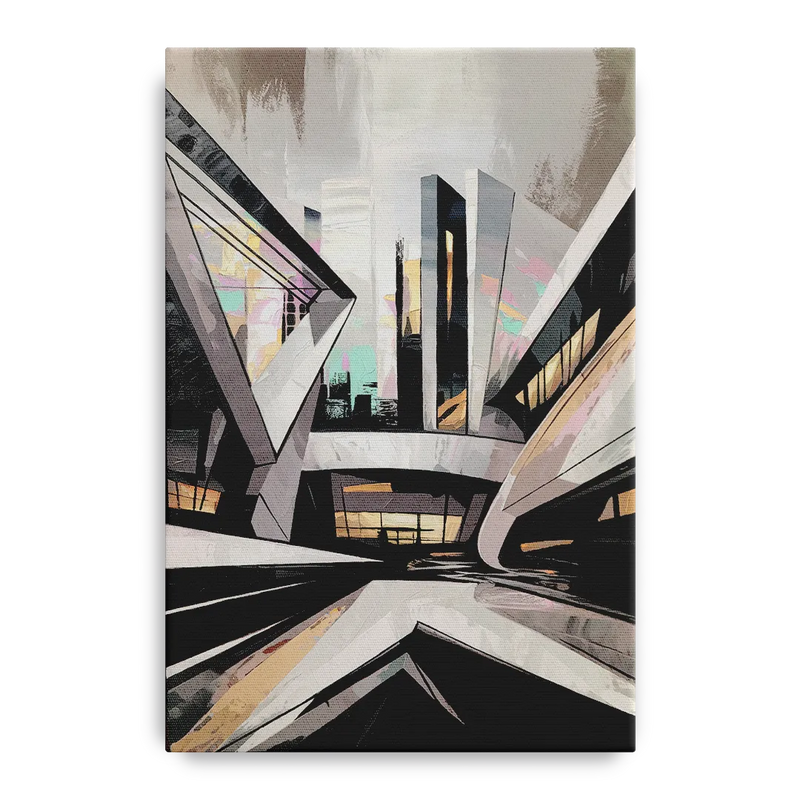 Burlington Modern Architecture Front - Canvas Wall Art