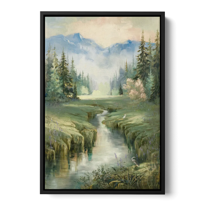 Burlington Nature Escapes Front - Black Canvas Wall Art