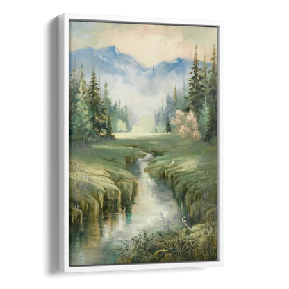 Burlington Nature Escapes Side - White Canvas Wall Art