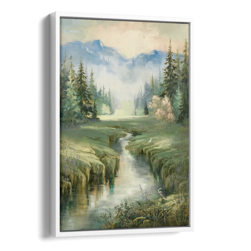 Burlington Nature Escapes Side - White Canvas Wall Art