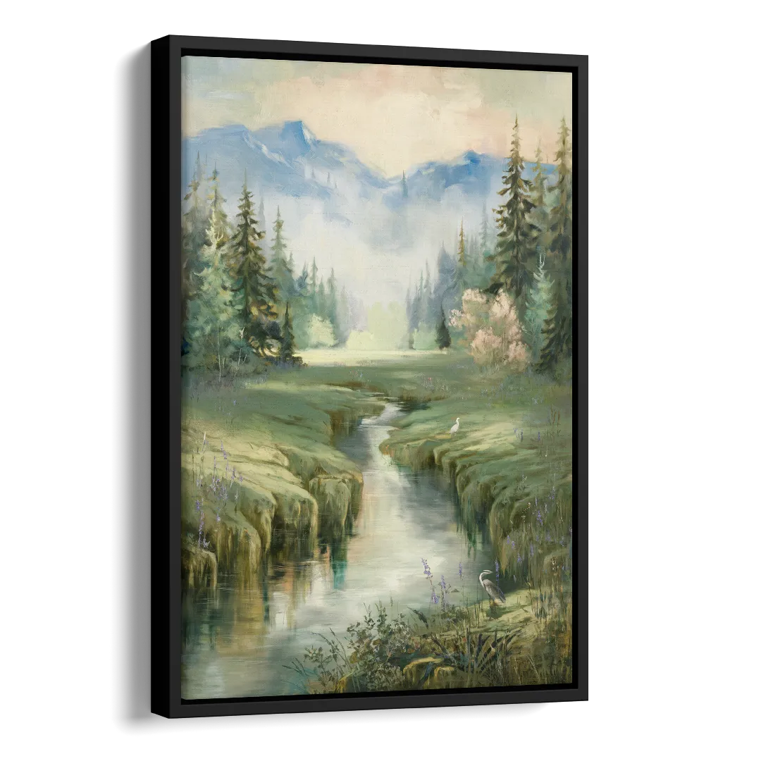 Burlington Nature Escapes Side - Black Canvas Wall Art