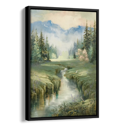 Burlington Nature Escapes Side - Black Canvas Wall Art