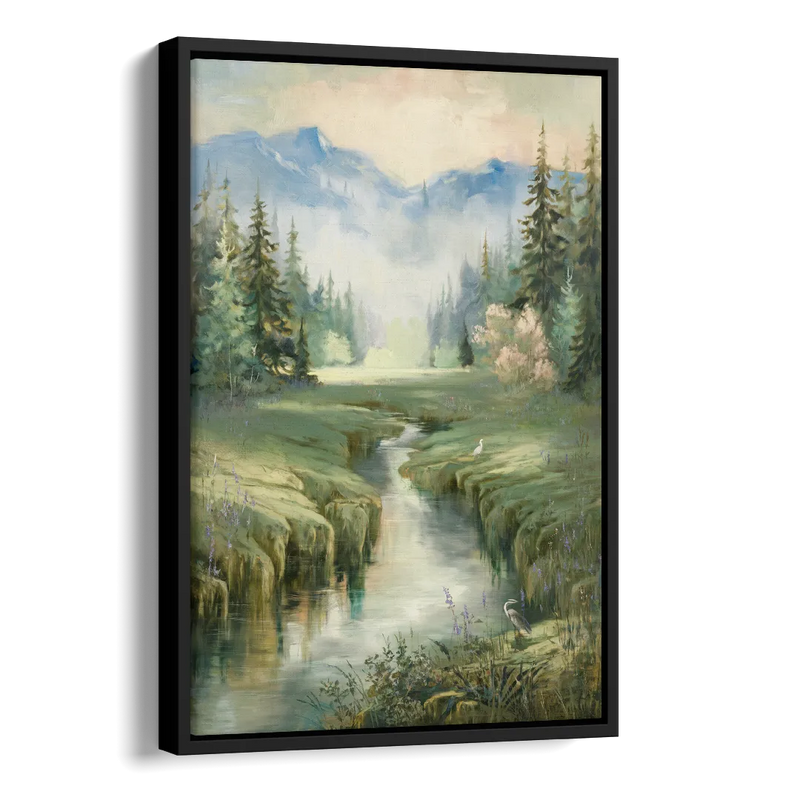 Burlington Nature Escapes Side - Black Canvas Wall Art