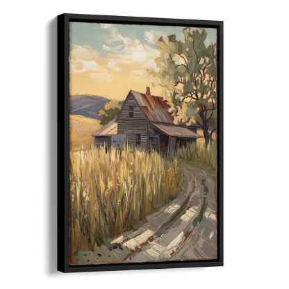 Burlington Rustic Charm Side - Black Canvas Wall Art