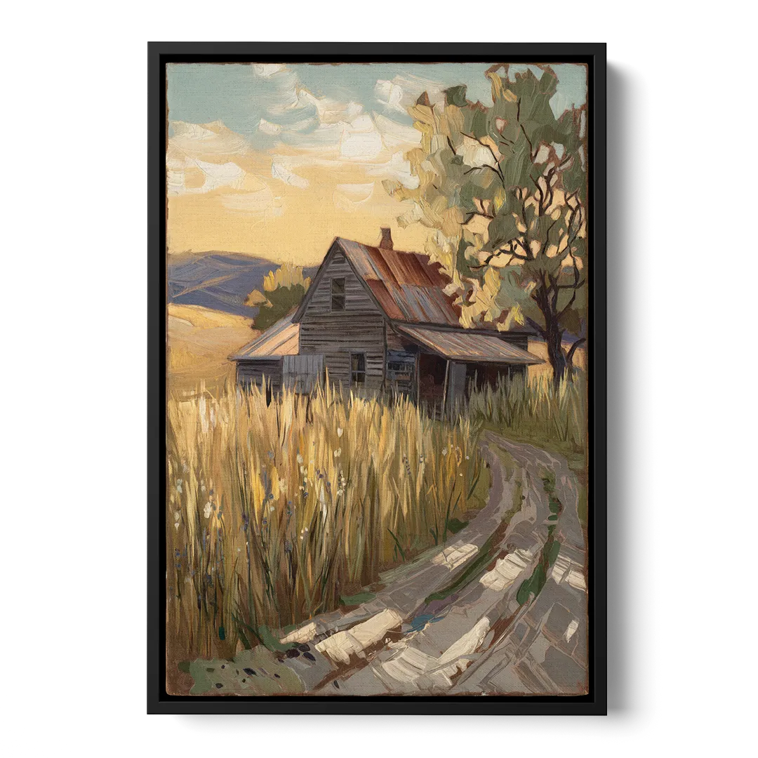 Burlington Rustic Charm Front - Black Canvas Wall Art