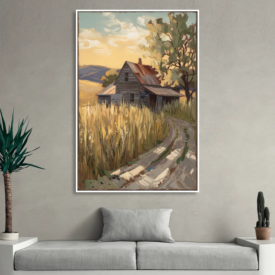 Burlington Rustic Charm Sitting Room - White Canvas Wall Art