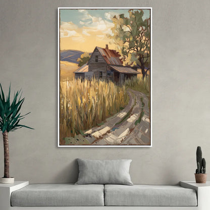 Burlington Rustic Charm Sitting Room - White Canvas Wall Art