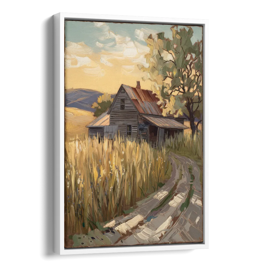 Burlington Rustic Charm Side - White Canvas Wall Art