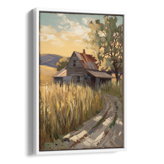 Burlington Rustic Charm Side - White Canvas Wall Art