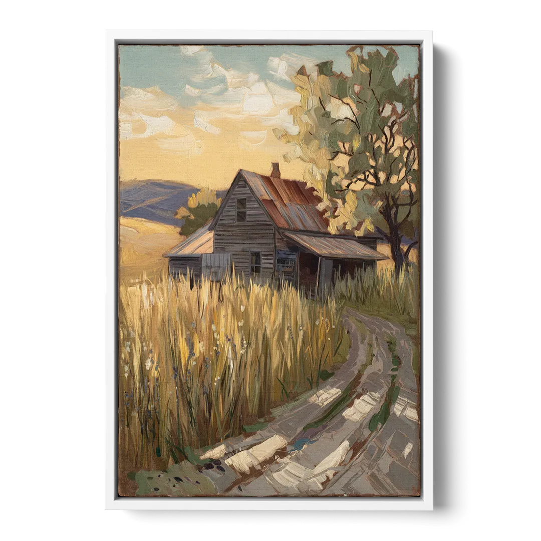 Burlington Rustic Charm Front - White Canvas Wall Art