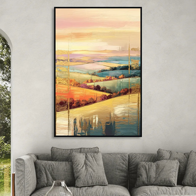 Burlington Scenic Horizons Sitting Room - Black Canvas Wall Art