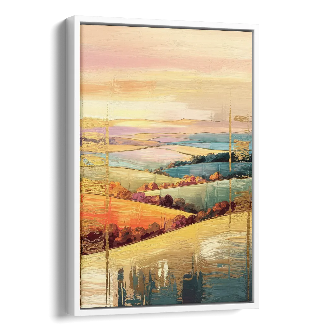 Burlington Scenic Horizons Side - White Canvas Wall Art