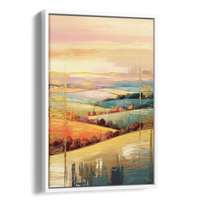 Burlington Scenic Horizons Side - White Canvas Wall Art
