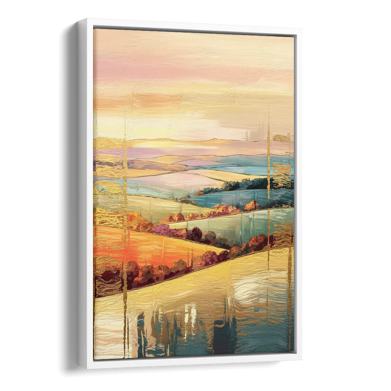 Burlington Scenic Horizons Side - White Canvas Wall Art
