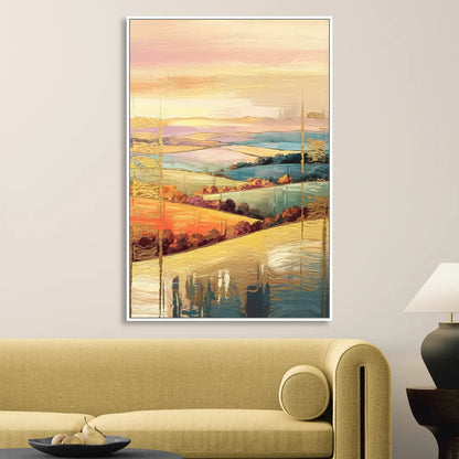 Burlington Scenic Horizons Sitting Room - White Canvas Wall Art