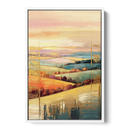Burlington Scenic Horizons Front - White Canvas Wall Art