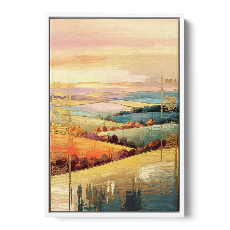 Burlington Scenic Horizons Front - White Canvas Wall Art
