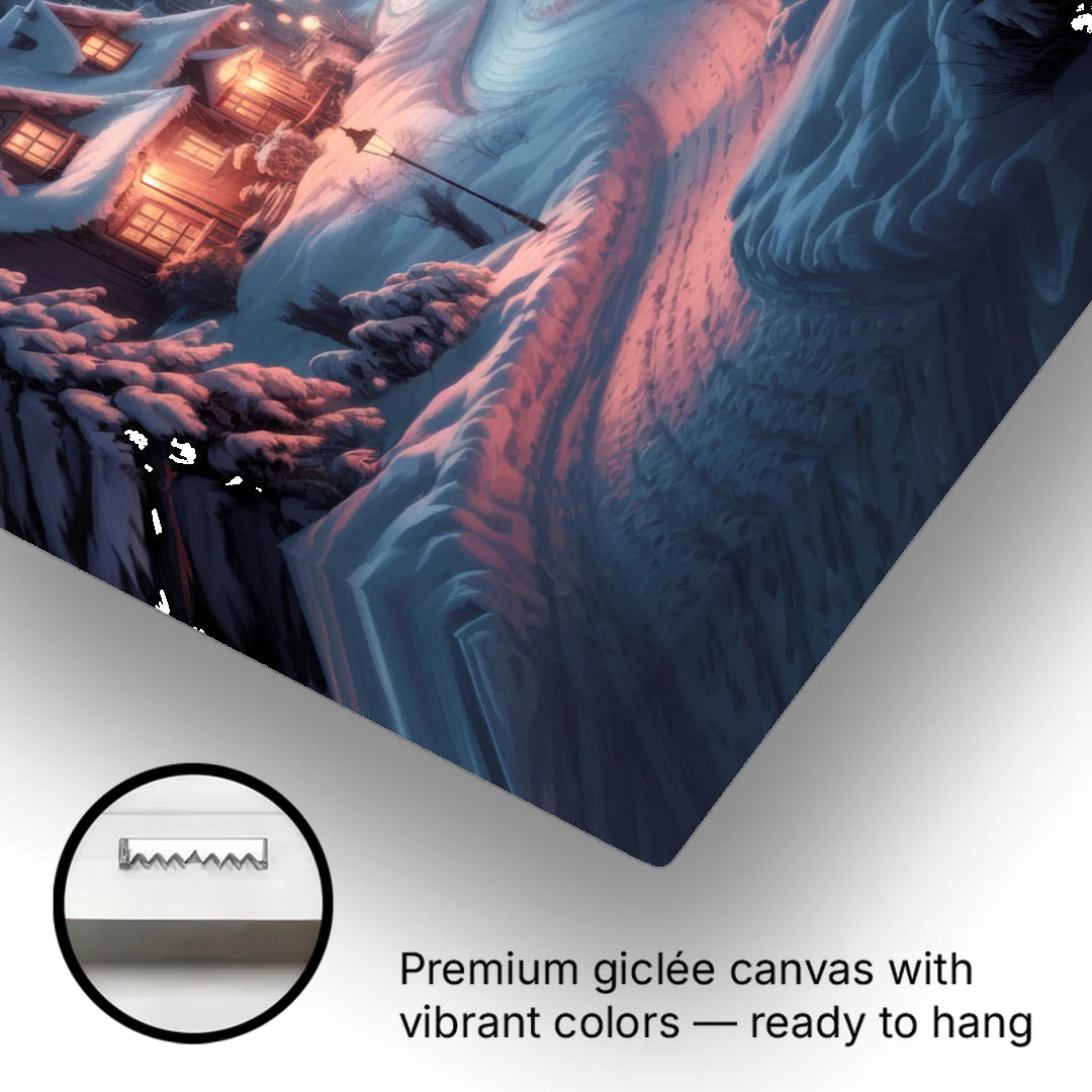Burlington Snowy Winter Scenes - Canvas Wall Art - Gallery Wrap Corner