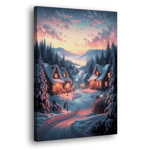 Burlington Snowy Winter Scenes - Canvas Wall Art - Side