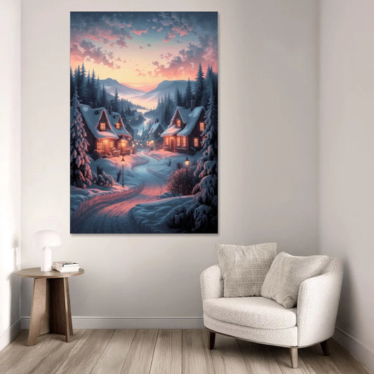 Burlington Snowy Winter Scenes - Canvas Wall Art - Sofa - 40x60