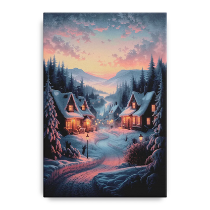 Burlington Snowy Winter Scenes Front - Canvas Wall Art
