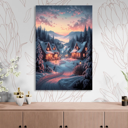 Burlington Snowy Winter Scenes Sitting Room - Canvas Wall Art