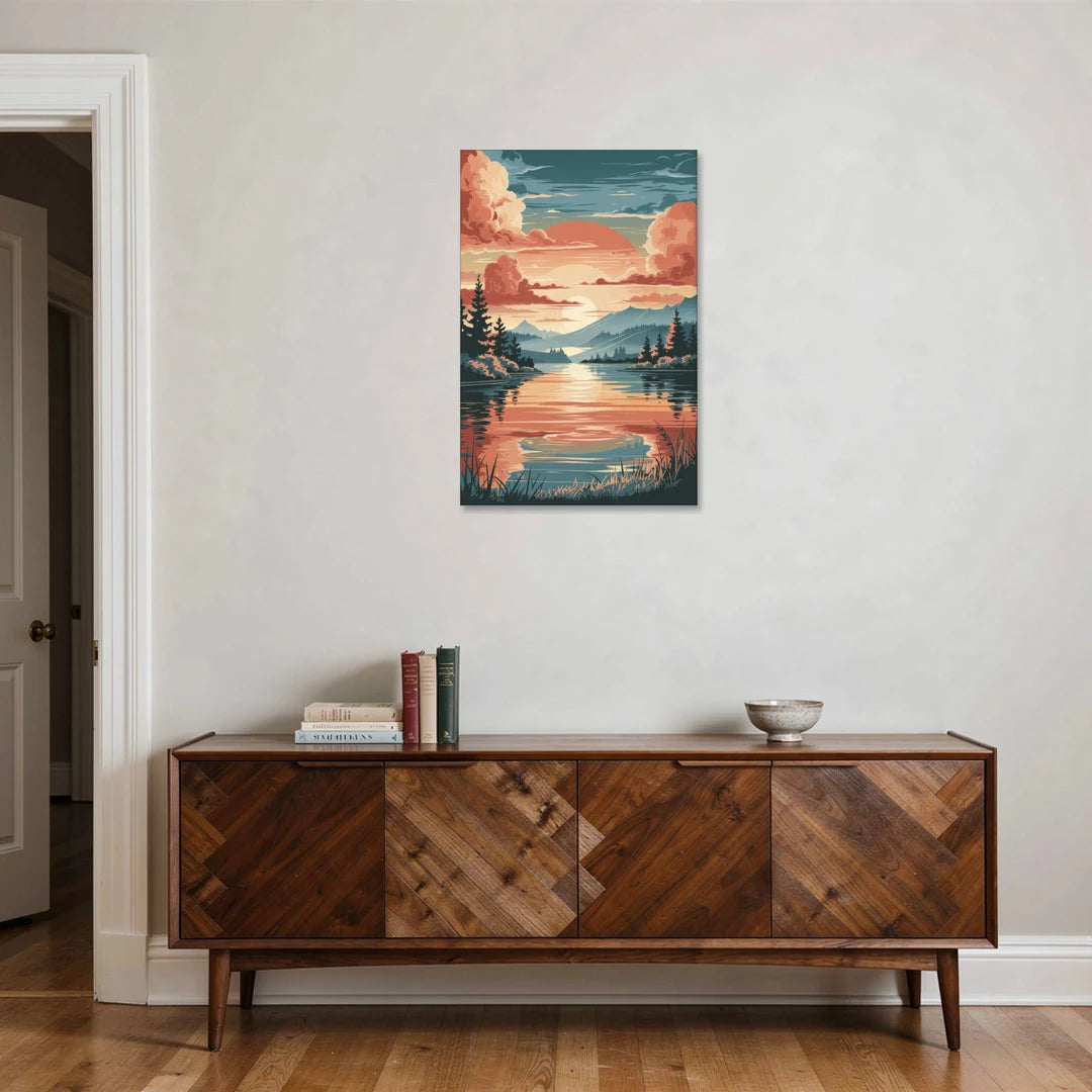 Burlington Sunset Reflections - Canvas Wall Art - Coffee Table - 24x36