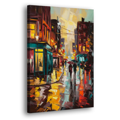 Burlington Urban Street Scenes Side - Canvas Wall Art