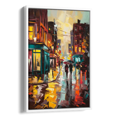 Burlington Urban Street Scenes Side - White Canvas Wall Art