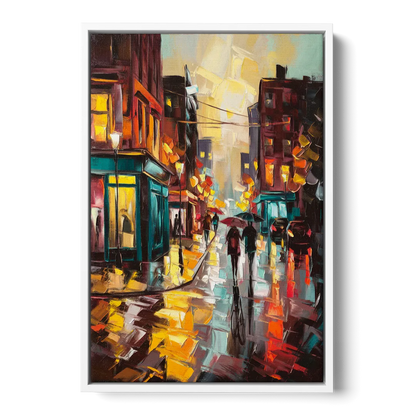 Burlington Urban Street Scenes Front - White Canvas Wall Art