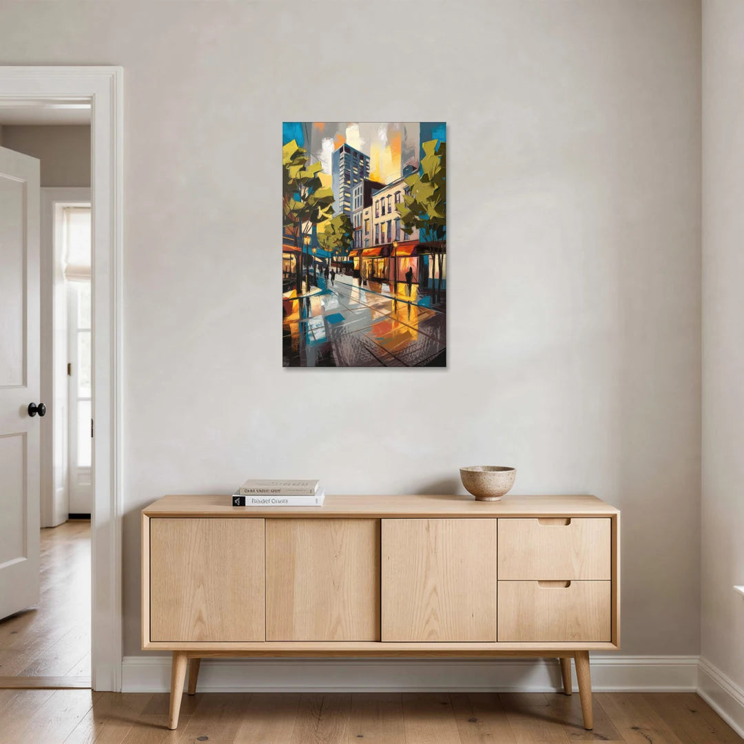 Burlington Vibrant Downtown - Canvas Wall Art - Coffee Table - 24x36