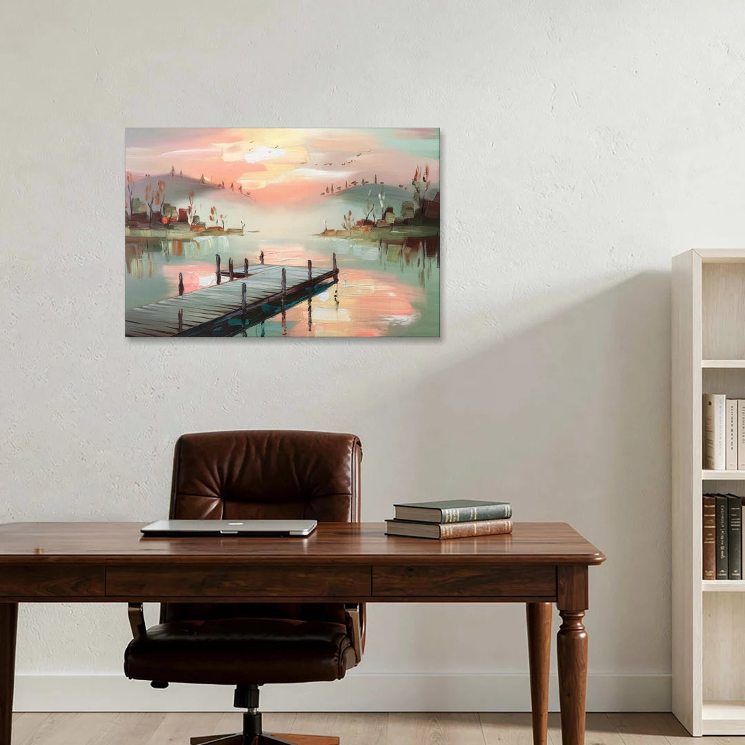 Burlington Waterfront Views - Canvas Wall Art - Office - 36x24