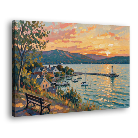 Burlington Waterfront Views - Canvas Wall Art - Side