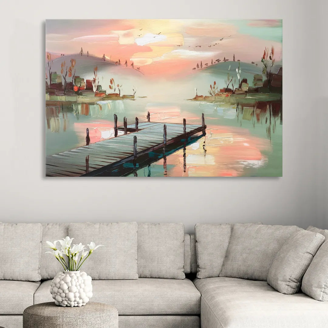Burlington Waterfront Views Sitting Room - Canvas Wall Art