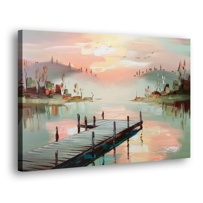 Burlington Waterfront Views Side - Canvas Wall Art
