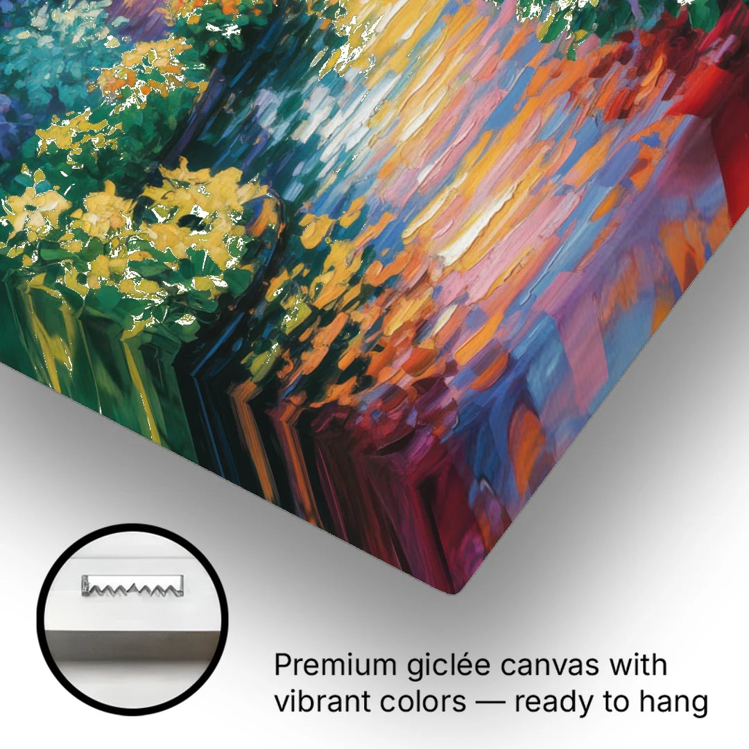 Butchart Gardens Bloom - Canvas Wall Art - Gallery Wrap Corner