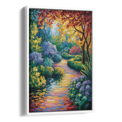 Butchart Gardens Bloom Side - White Canvas Wall Art