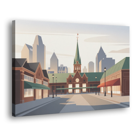 ByWard Market Charm - Canvas Wall Art - Side