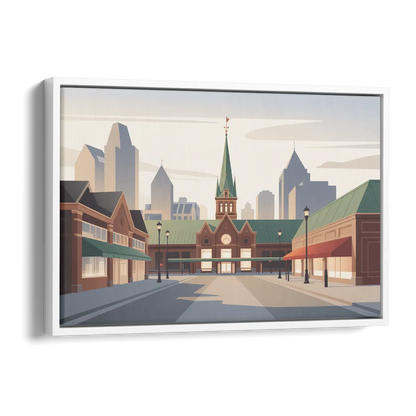 ByWard Market Charm Side - White Canvas Wall Art